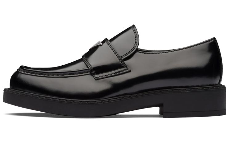 Prada Prada Chocolate Brushed Leather Loafers