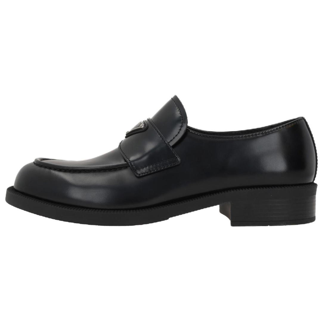 Prada Prada Triangle Logo Slip On Loafers