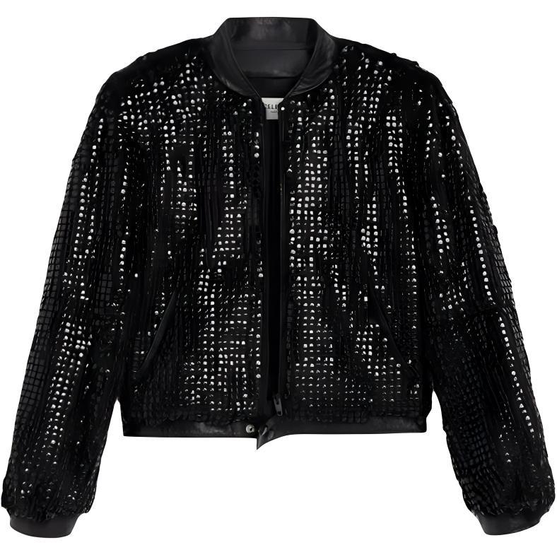 Celine Celine Leather Jacket Women's Black