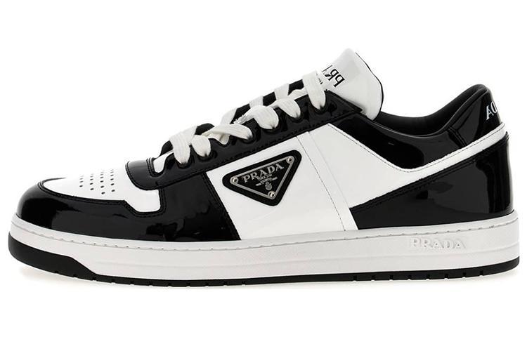 Prada Prada Downtown Anti Slip Wear Resistant Low Top Skateboard Shoes Men's Black White