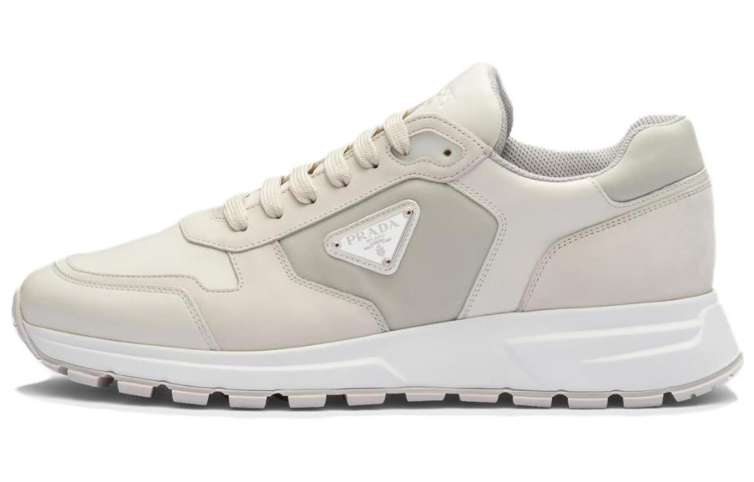 Prada Prada Triangle-logo Leather Sneakers