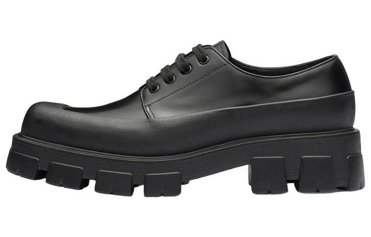 Prada Prada Monolith Brushed Leather Lace up 'Black'