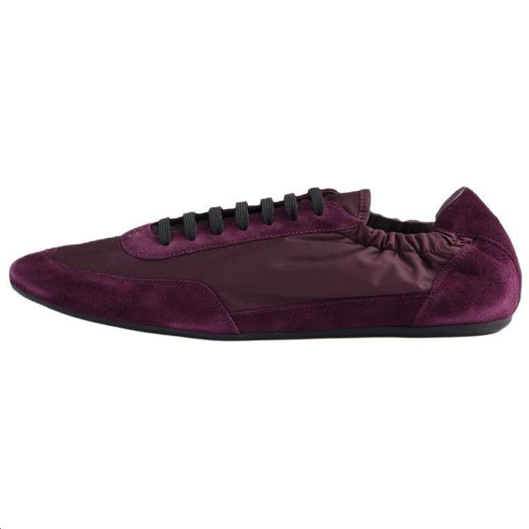 Prada Prada Collapse Low-Top Casual Shoes Men's Burgundy