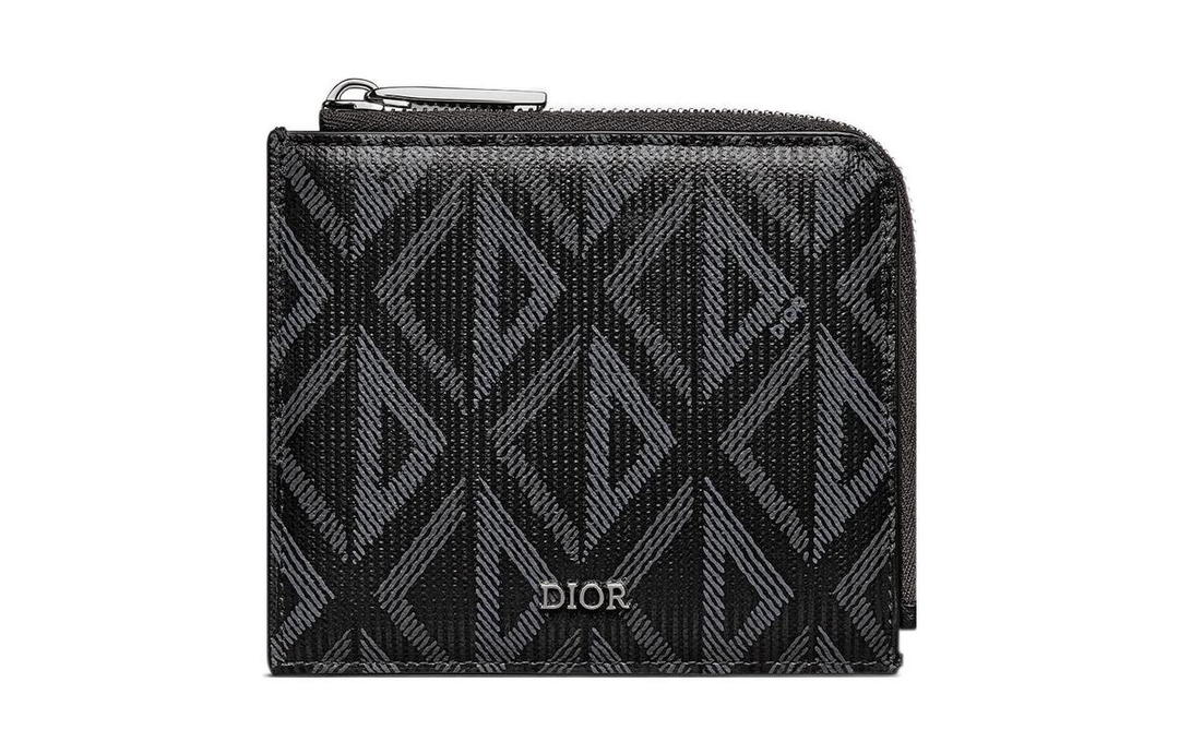 Dior Dior Canvas With Smooth Calfskin Wallet Men's Black