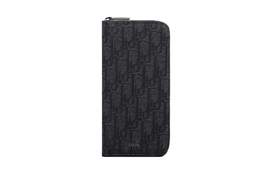 Dior Dior Oblique Jacquard Wallet Men's Black