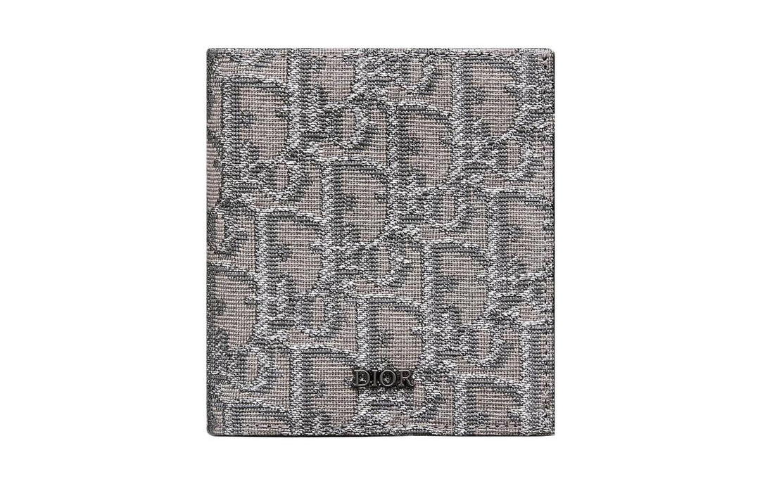 Dior Dior Fabric Card Holder Wallet Regular Men's Gray