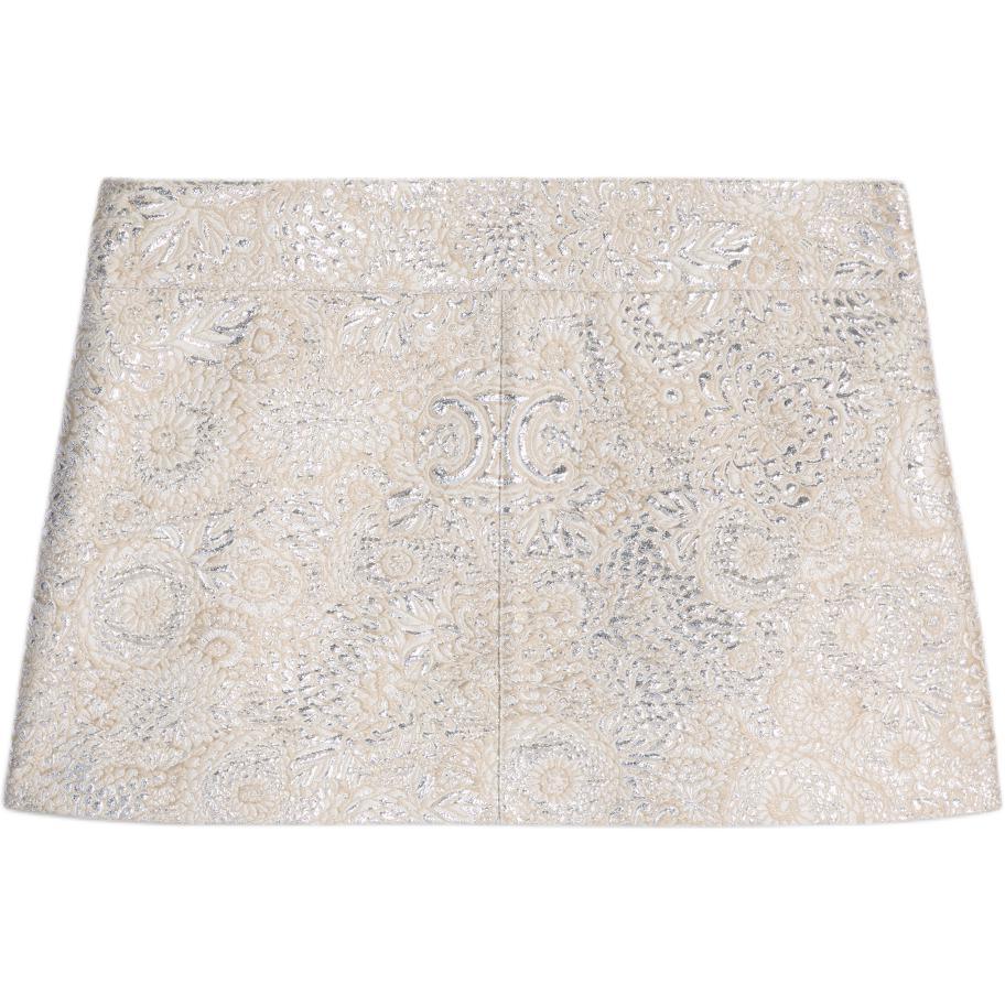 Celine Celine Trapeze Mini Skirt In Lurex Boutis