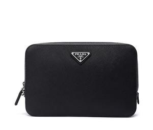 Buy Prada Saffiano Leather Clutch Men's Black at Sasom – Authentic and Ready to Ship