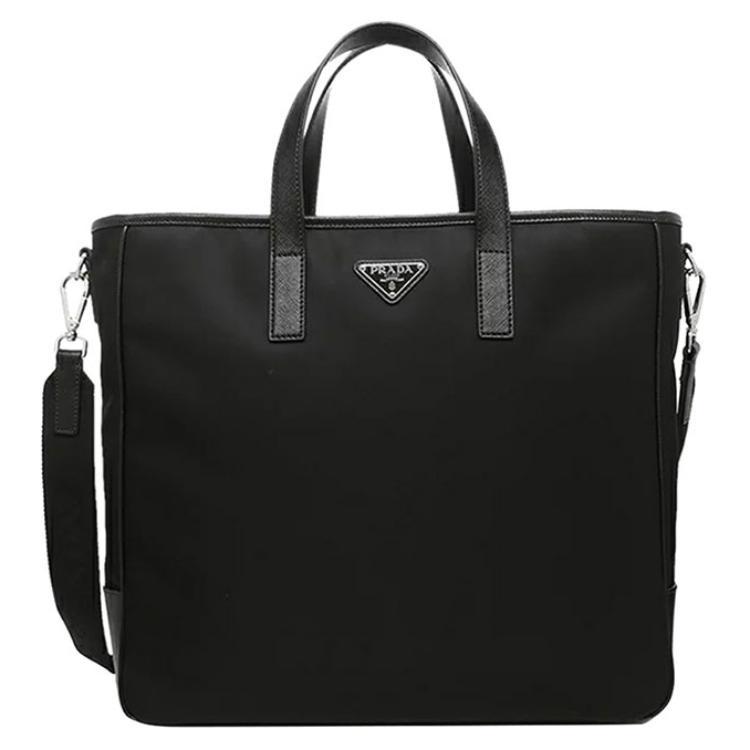 Prada Prada Nylon One Shoulder Handbags Men's Black