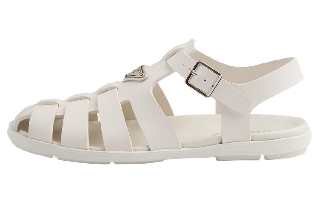 Prada Prada Rubber Roman Sandals Men's White