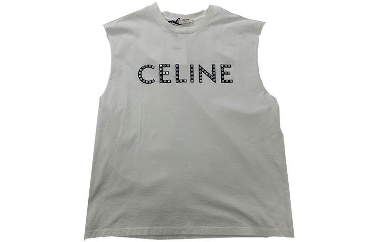 Celine Celine Tank Tops Women's White