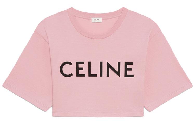 Celine CELINE Crop Tops Women's Light Rose