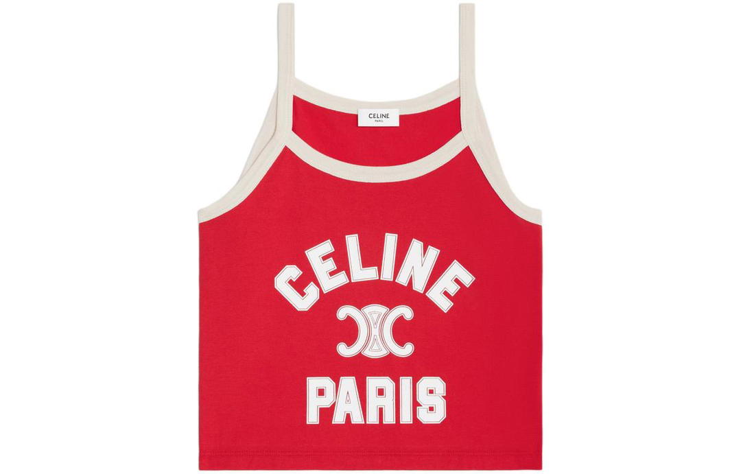 Celine Celine Paris Tank Top In Cotton Jersey