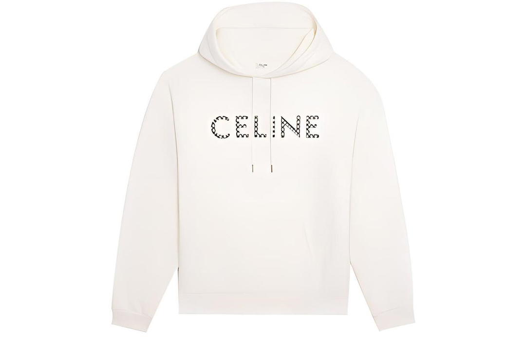 Celine Celine Loose Sweatshirt In Cotton Fleece With Studs