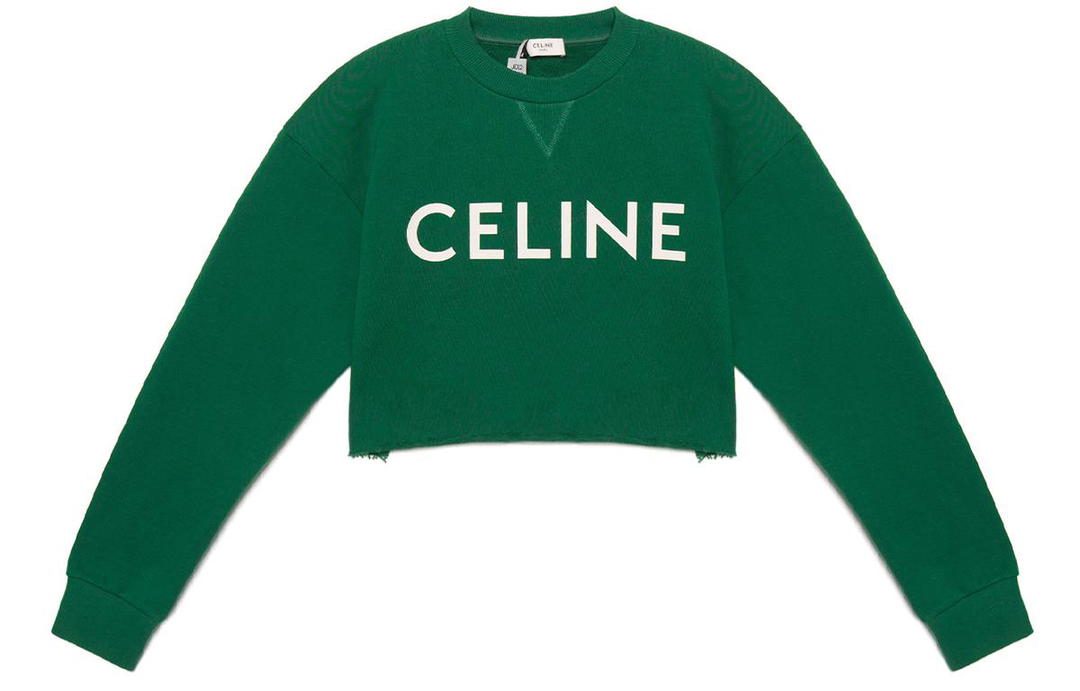 Celine CELINE FW22 Sweatshirt Women's Dark Green