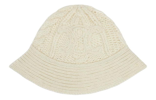 Celine Celine Triomphe Cloche Beanie - white - view 1