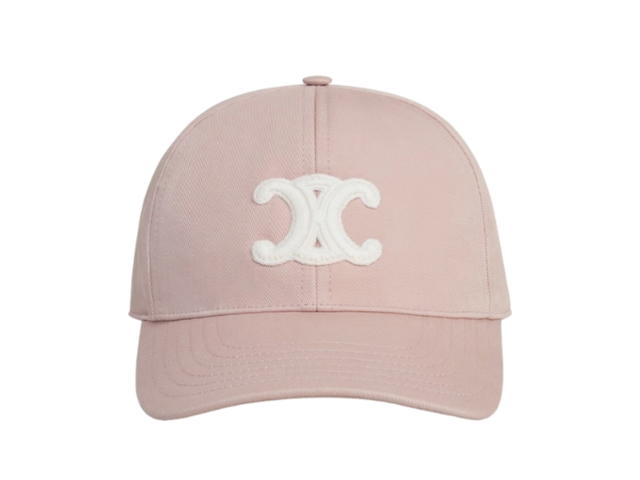 Celine Celine Triomphe Baseball Cap In Cotton Gabardine Blush - view 1