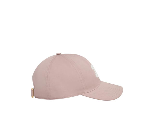 Celine Celine Triomphe Baseball Cap In Cotton Gabardine Blush - view 3