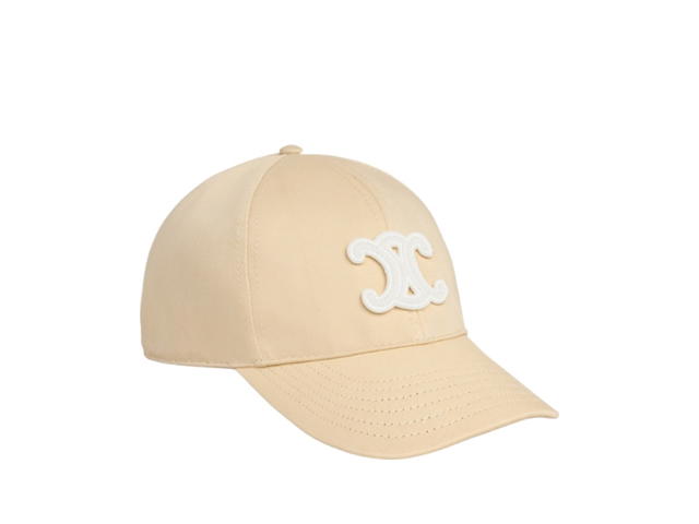 Celine Celine Triomphe Baseball Cap In Cotton Gabardine Macadamia - view 2