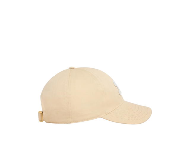 Celine Celine Triomphe Baseball Cap In Cotton Gabardine Macadamia - view 3