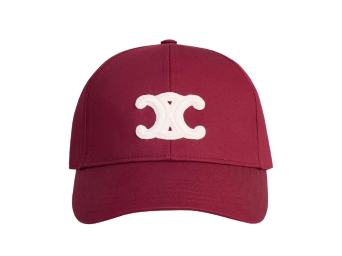 Celine Celine Triomphe Baseball Cap In Cotton Gabardine Grape