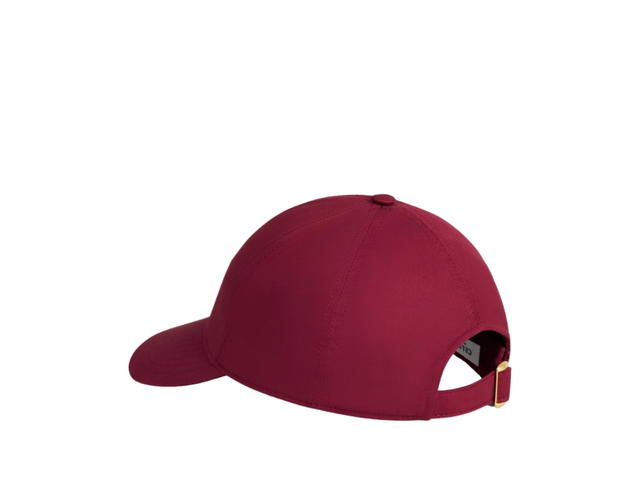 Celine Celine Triomphe Baseball Cap In Cotton Gabardine Grape - view 3