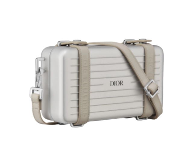 Dior Dior x Rimowa Personal Clutch On Strap Aluminium Silver in Aluminium/Calfskin with Silver-tone - view 2