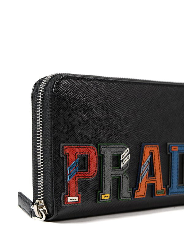 Prada Prada Zip-Around Wallet Black - view 4