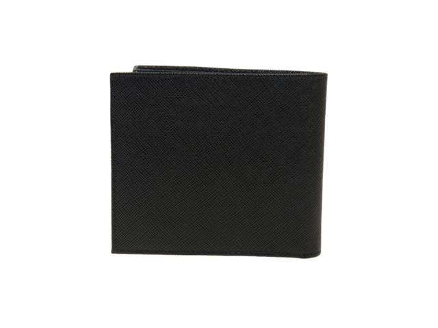 Prada Prada Saffiano Leather Wallet Metal Triangle Logo Black - view 3