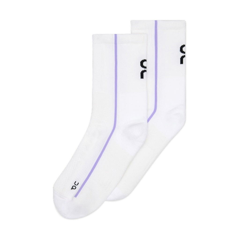 On On Court Sock High White Purple
