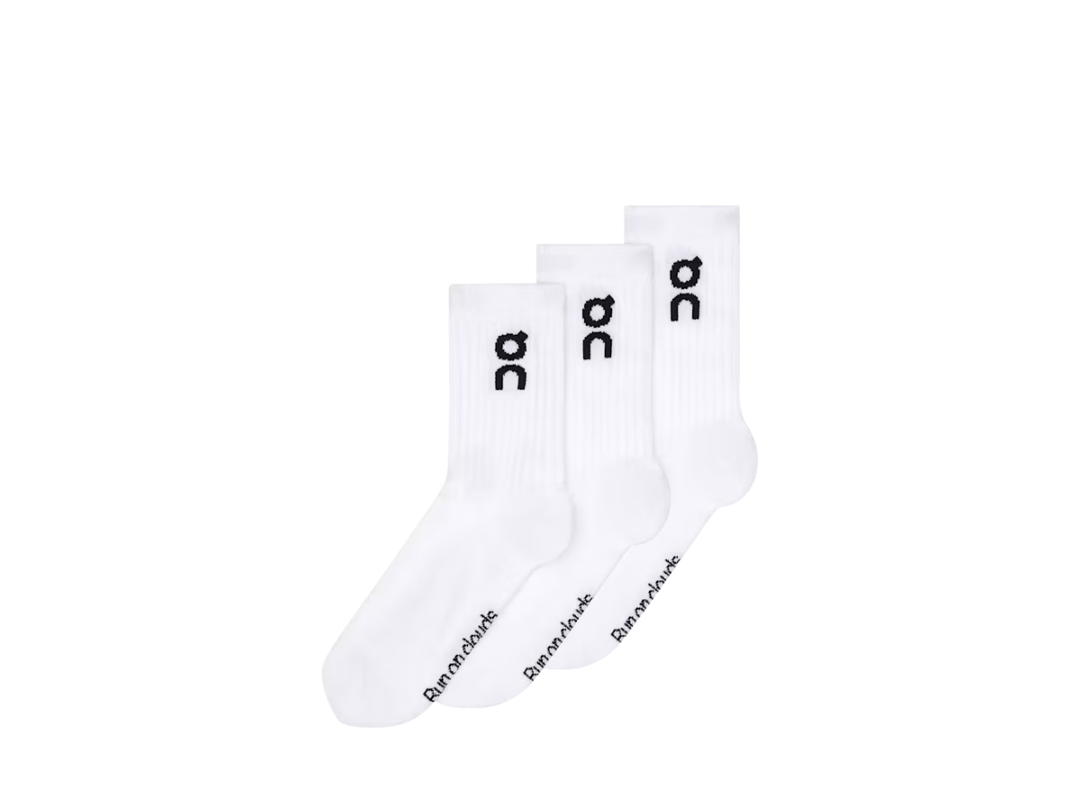 On Running On Running Logo Sock High 3P White