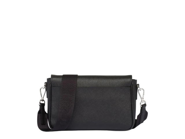 Prada Prada Saffiano Leather Shoulder Bag Black - view 2