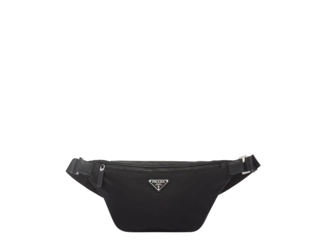 Prada Prada Re-nylon And Saffiano Leather Belt Bag Black