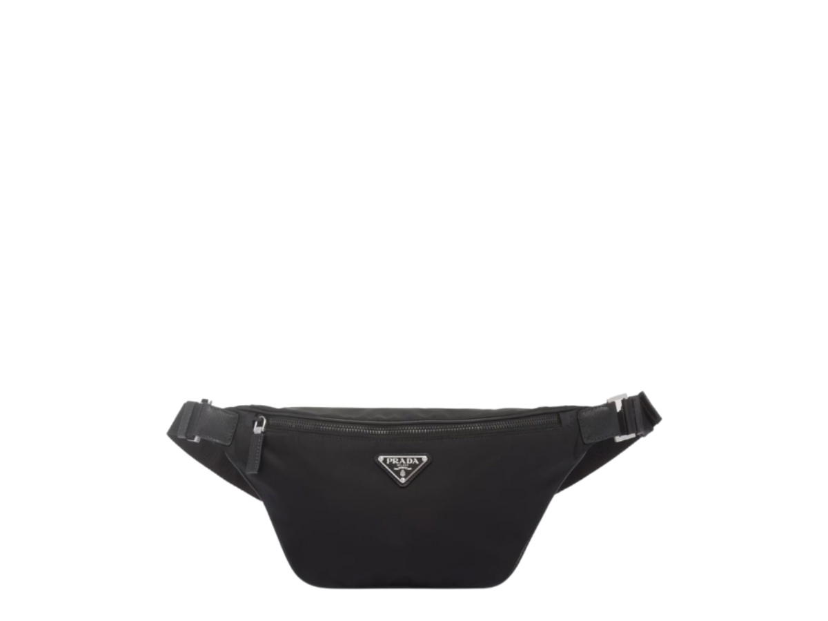 Prada Prada Re-nylon And Saffiano Leather Belt Bag Black