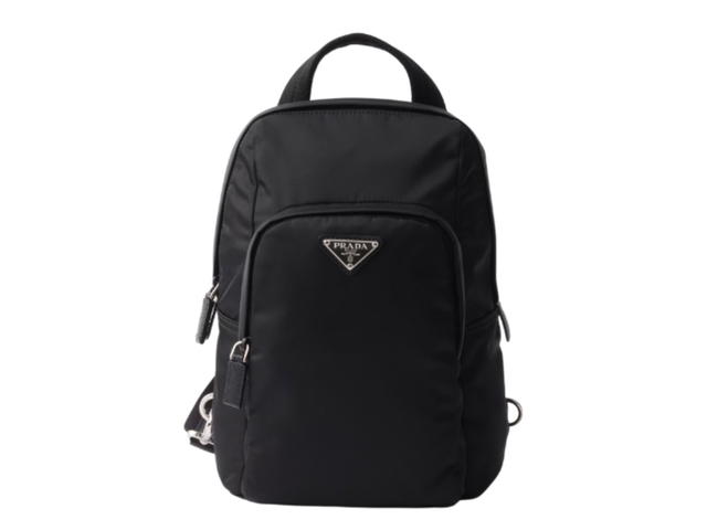 Prada Prada Re-nylon And Saffiano Leather Backpack Black - view 1