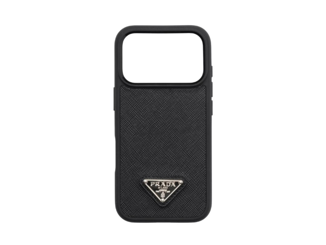 Prada Prada Saffiano Leather Case For Iphone 17 Pro Black