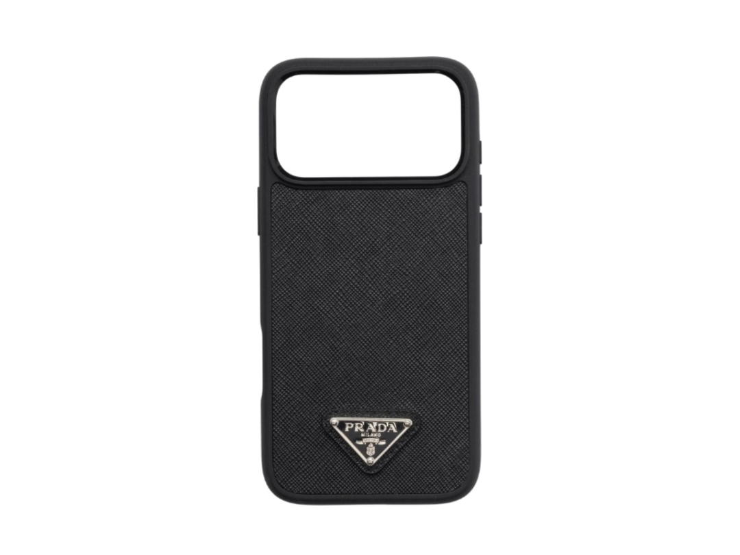 Prada Prada Saffiano Leather Case For Iphone 17 Pro Max Black