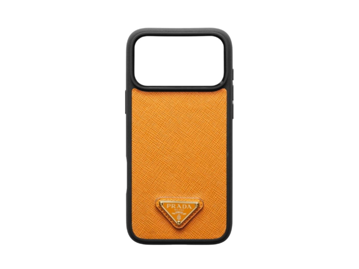 Prada Prada Saffiano Leather Case For iPhone 17 Pro Max Amber