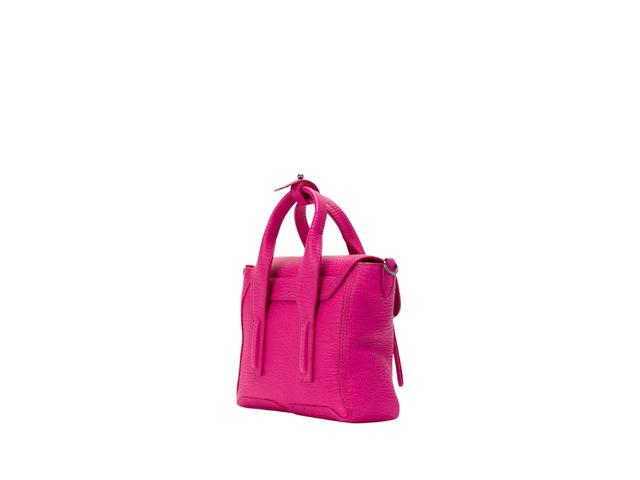 3.1 Phillip Lim Phillip Lim Pashli Mini Satchel Bag In Leather With Silver-Tone Hardware Bright Fuschia Pink - view 2
