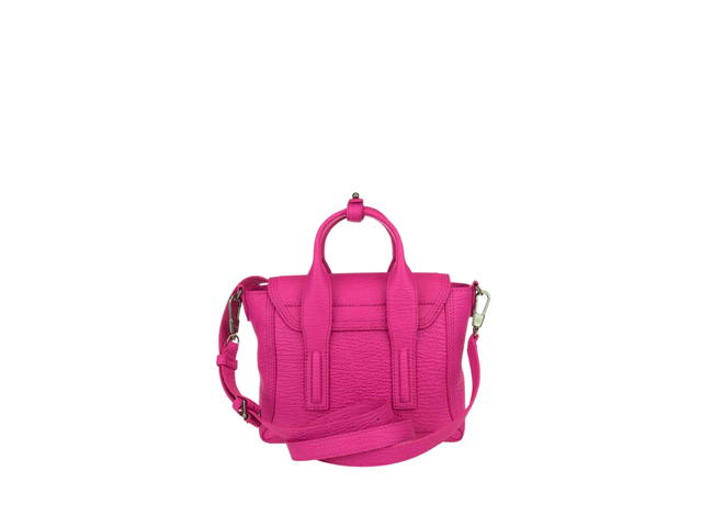 3.1 Phillip Lim Phillip Lim Pashli Mini Satchel Bag In Leather With Silver-Tone Hardware Bright Fuschia Pink - view 3
