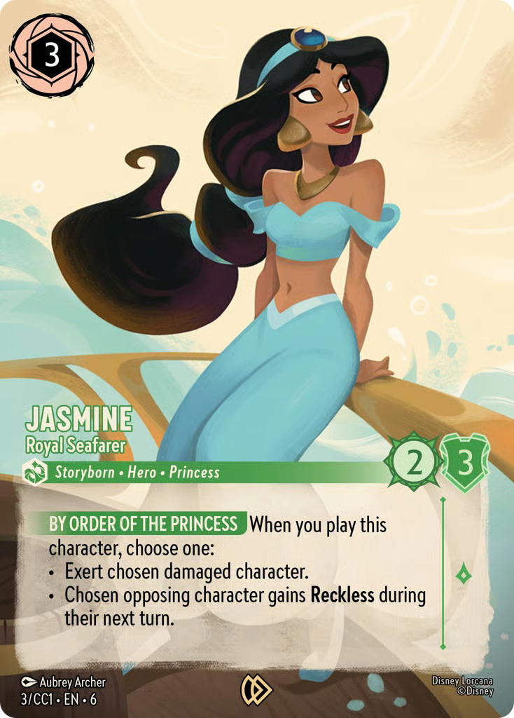 Disney Lorcana Disney Lorcana Jasmine Royal Seafarer Promo [3/CC1] Curator's Collection: Heroines Edition (EN)