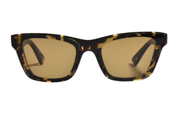 Bottega Veneta Bottega Veneta Acetate Irregular Shape Sunglasses Women's Brown