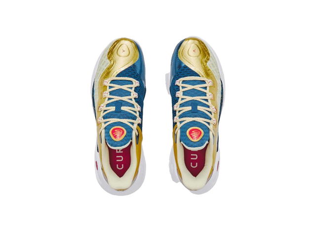 Under Armour Under Armour Curry 11 Yellow Blue - view 4