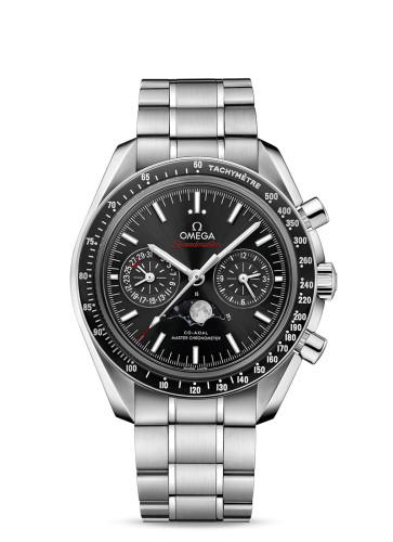 Omega Omega Speedmaster Moonphase Chronograph Master Chronometer Stainless Steel / Black / Bracelet