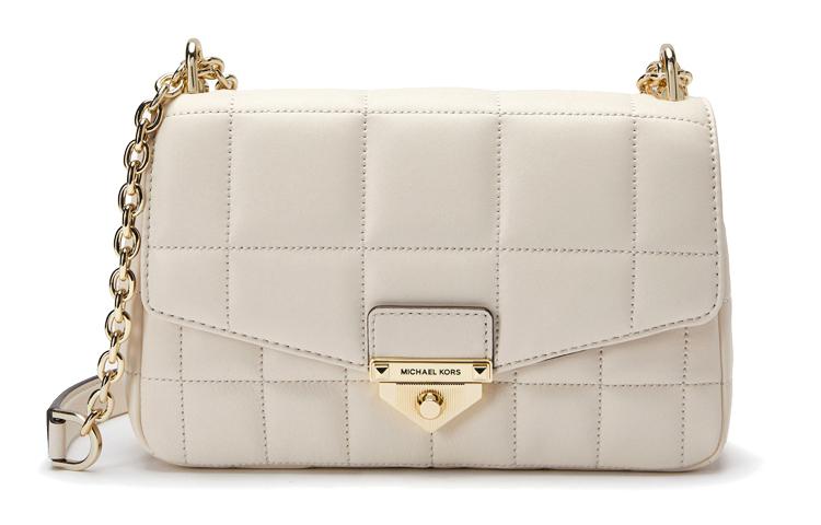 Michael Kors MICHAEL KORS Soho Sheepskin Crossbody Bags Shoulder Bags Women's Light Cream