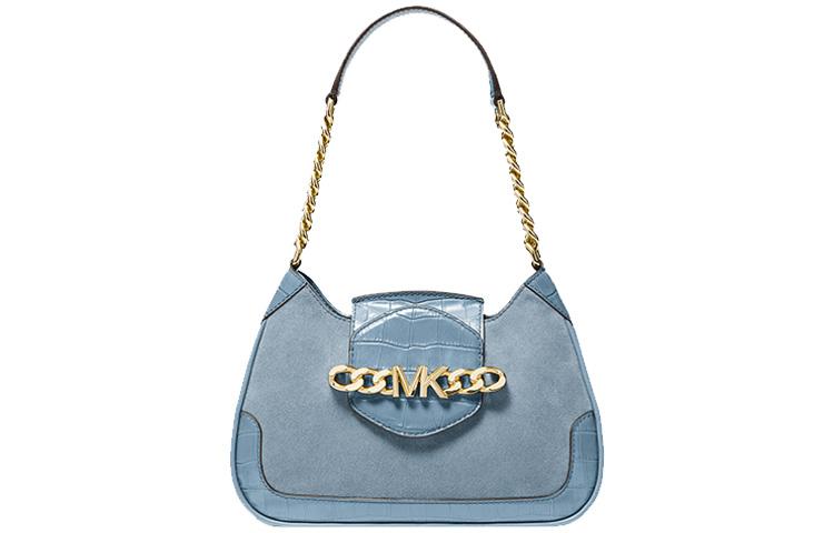 Michael Kors MICHAEL KORS Hally Cow Leather Shoulder Bag Small Size Women's Light Blue