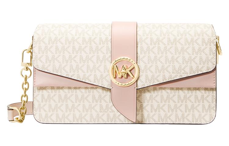 Michael Kors MICHAEL KORS Artificial Leather Shoulder Bag Medium Size Women's Vanilla White & Nude Pink