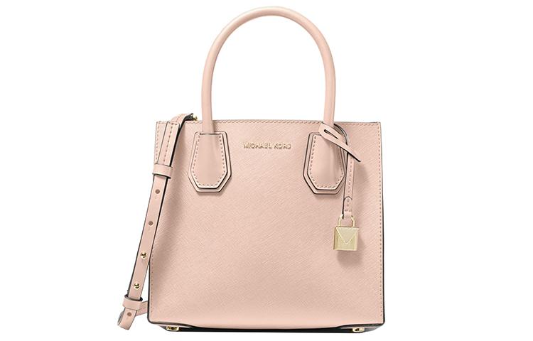 Michael Kors MICHAEL KORS Mercer Leather Trunk Bag Shoulder Bag Crossbody Bag Handbag Medium Size Women's Ballet Pink