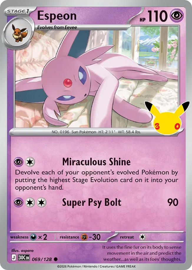 Pokemon Pokemon Espeon C [30C 069/128] Mega Evolution "30th Celebration" (EN)