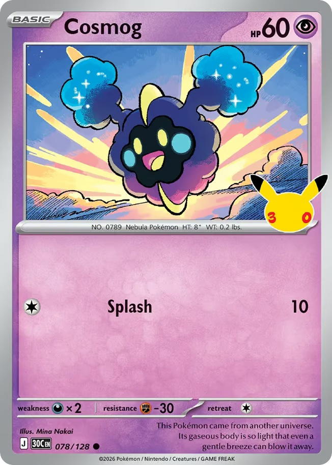 Pokemon Pokemon Cosmog [30C 078/128] Mega Evolution "30th Celebration" (EN)